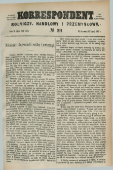 Korrespondent Rolniczy, Handlowy i Przemysłowy : wychodzi jako pismo dodatkowe przy Gazecie Warszawskiej. 1883, № 28 (12 lipca)