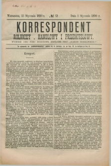 Korrespondent Rolniczy, Handlowy i Przemysłowy : wychodzi jako pismo dodatkowe bezpłatne przy „Gazecie Warszawskiéj”. 1890, № 2 (13 stycznia)