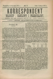 Korrespondent Rolniczy, Handlowy i Przemysłowy : wychodzi jako pismo dodatkowe bezpłatne przy „Gazecie Warszawskiéj”. 1891, № 5 (2 lutego)