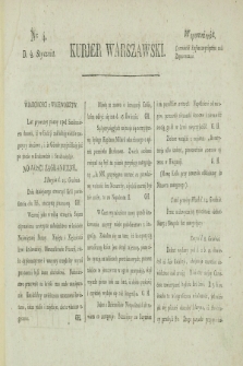 Kurjer Warszawski. [1821], nr 4 (4 stycznia)