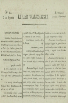 Kurjer Warszawski. [1821], nr 10 (11 stycznia)