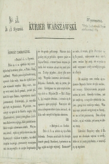 Kurjer Warszawski. [1821], nr 13 (15 stycznia)
