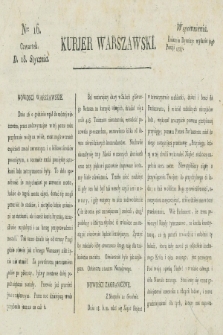 Kurjer Warszawski. [1821], nr 16 (18 stycznia)