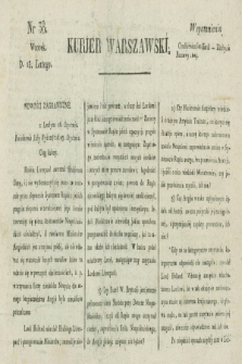 Kurjer Warszawski. [1821], nr 38 (13 lutego)