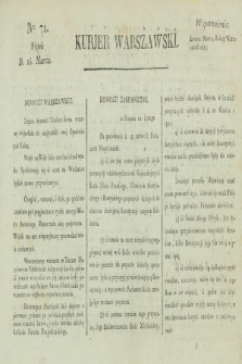 Kurjer Warszawski. [1821], nr 71 (23 marca)