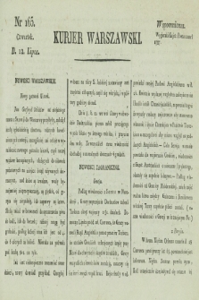 Kurjer Warszawski. [1821], nr 165 (12 lipca)