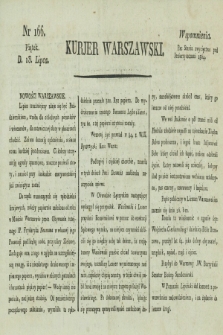 Kurjer Warszawski. [1821], nr 166 (13 lipca)