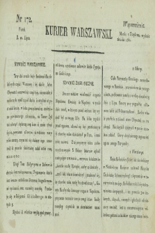 Kurjer Warszawski. [1821], nr 172 (20 lipca)