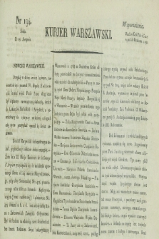 Kurjer Warszawski. [1821], nr 194 (15 sierpnia)