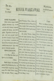 Kurjer Warszawski. [1821], nr 201 (23 sierpnia)