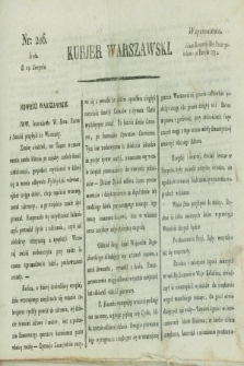 Kurjer Warszawski. [1821], nr 206 (29 sierpnia)