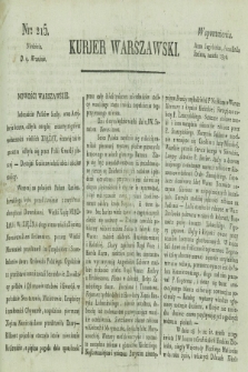 Kurjer Warszawski. [1821], nr 215 (9 września)