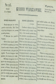 Kurjer Warszawski. [1821], nr 225 (20 września)