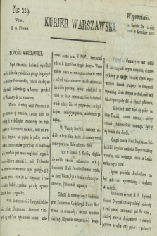 Kurjer Warszawski. [1821], nr 229 (25 września)