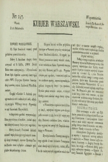 Kurjer Warszawski. [1821], nr 247 (16 października)