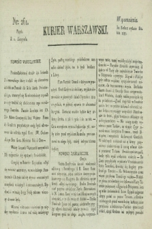 Kurjer Warszawski. [1821], nr 261 (2 listopada)