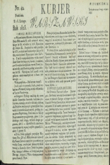 Kurjer Warszawski. 1823, nr 40 (16 lutego)