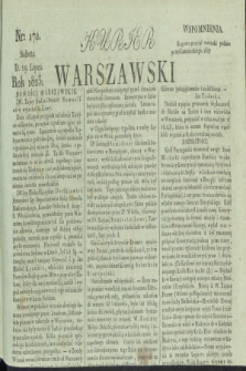 Kurjer Warszawski. 1823, nr 170 (19 lipca)