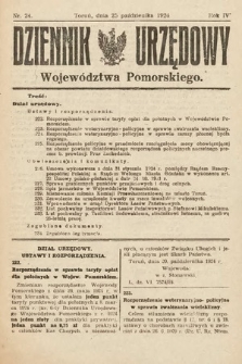 Dziennik Urzędowy Województwa Pomorskiego. 1924, nr 24