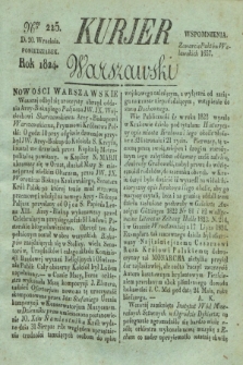 Kurjer Warszawski. 1824, Nro 225 (20 września)