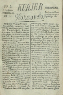 Kurjer Warszawski. 1825, Nro 3 (3 stycznia)