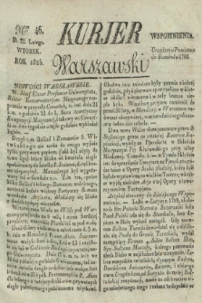 Kurjer Warszawski. 1825, Nro 46 (22 lutego)