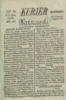 Kurjer Warszawski. 1825, Nro 72 (25 marca)