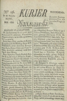 Kurjer Warszawski. 1825, Nro 196 (19 sierpnia)