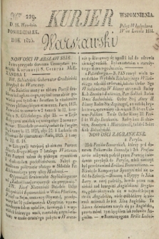 Kurjer Warszawski. 1825, Nro 229 (26 września)