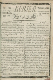 Kurjer Warszawski. 1826, Nro 38 (13 lutego)
