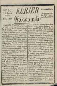 Kurjer Warszawski. 1826, Nro 101 (29 kwietnia)