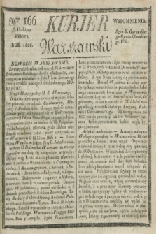 Kurjer Warszawski. 1826, Nro 166 (15 lipca)