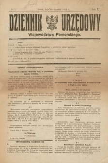 Dziennik Urzędowy Województwa Pomorskiego. 1925, nr 1