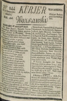 Kurjer Warszawski. 1826, Nro 244 (14 października)