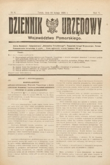 Dziennik Urzędowy Województwa Pomorskiego. 1925, nr 4