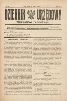 Dziennik Urzędowy Województwa Pomorskiego. 1925, nr 8