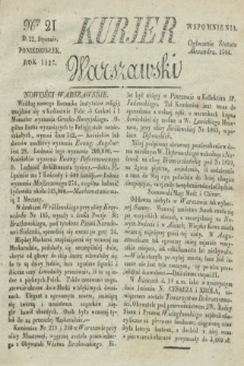 Kurjer Warszawski. 1827, Nro 21 (22 stycznia)