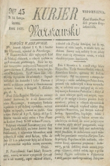 Kurjer Warszawski. 1827, Nro 43 (14 lutego)