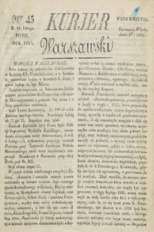Kurjer Warszawski. 1827, Nro 45 (16 lutego)