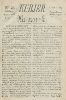 Kurjer Warszawski. 1827, Nro 48 (19 lutego)