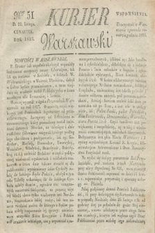 Kurjer Warszawski. 1827, Nro 51 (22 lutego)