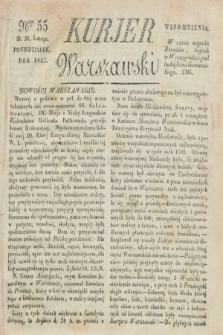 Kurjer Warszawski. 1827, Nro 55 (26 lutego)
