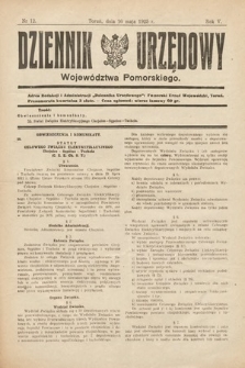 Dziennik Urzędowy Województwa Pomorskiego. 1925, nr 12