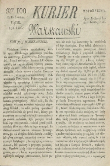 Kurjer Warszawski. 1827, Nro 100 (13 kwietnia)