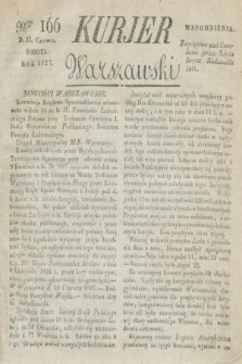 Kurjer Warszawski. 1827, Nro 166 (23 czerwca) + dod.
