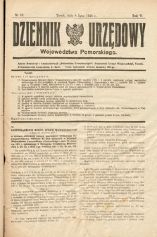 Dziennik Urzędowy Województwa Pomorskiego. 1925, nr 16