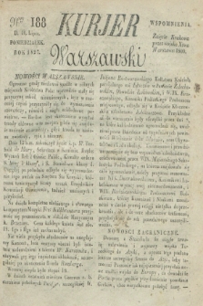 Kurjer Warszawski. 1827, Nro 188 (16 lipca)