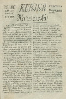 Kurjer Warszawski. 1827, Nro 191 (19 lipca)