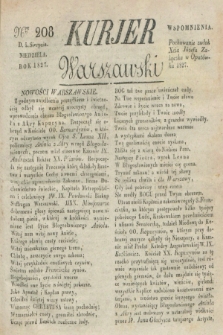 Kurjer Warszawski. 1827, Nro 208 (5 sierpnia)