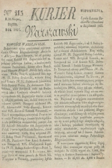 Kurjer Warszawski. 1827, Nro 213 (10 sierpnia)